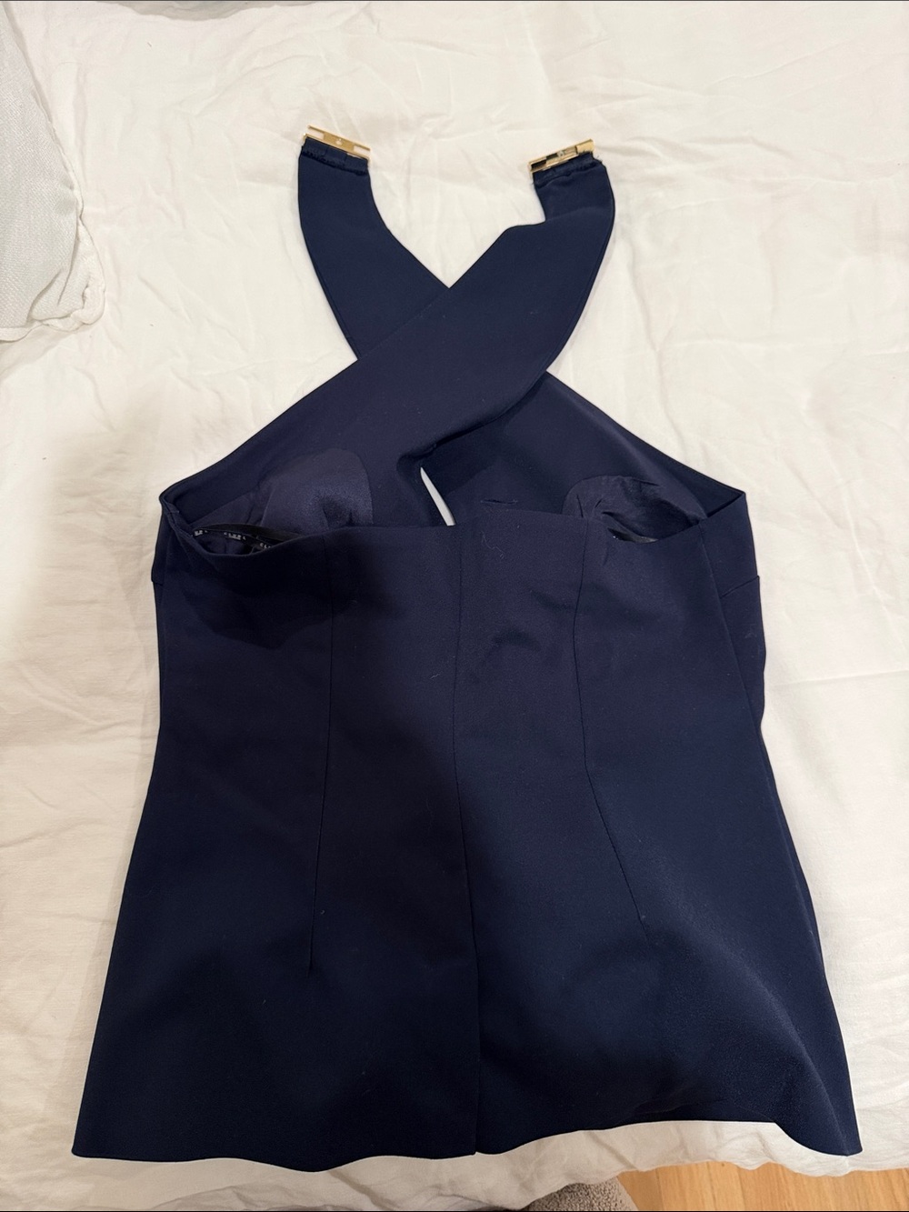 Club L navy halter with gold accent - Picture 6 of 6